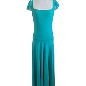 Elegant Teal Maxi Dress